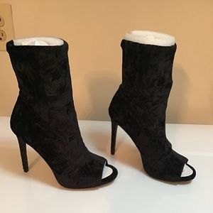 Jessica Simpson Rainer Velvet Open Toe Boots